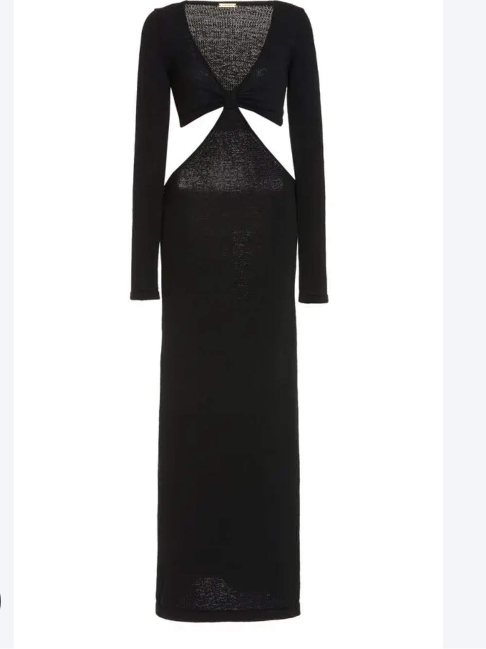 cult gaia Black Jana Cutout Long Sleeve Maxi Dress